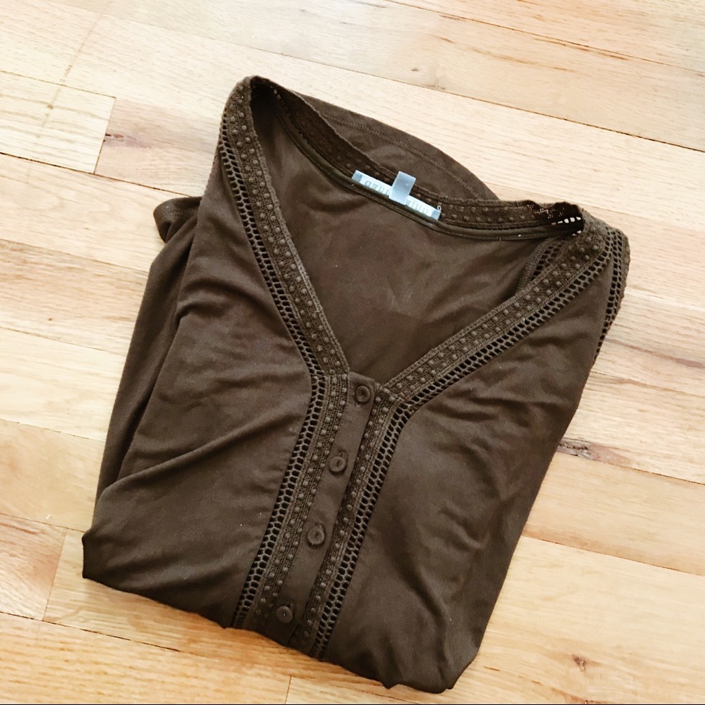 Daniel Rainn S Olive Green Long Sleeve Shirt